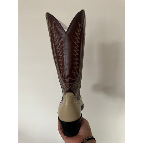 Laredo Bone Lizard Print Wingtip Boots 61161 Size 8 main image 7